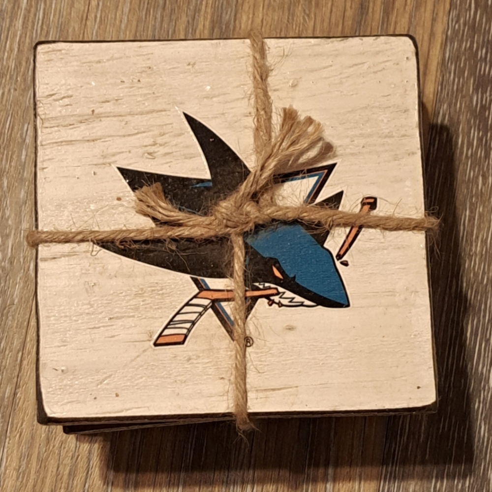 4 Piece San Jose Sharks Coaster Set